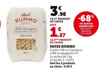 U Express Rummo pates offre