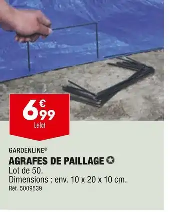 Gardenline agrafes de paillage