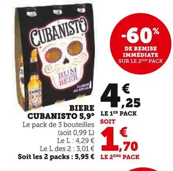 Super U Cubanisto bière offre