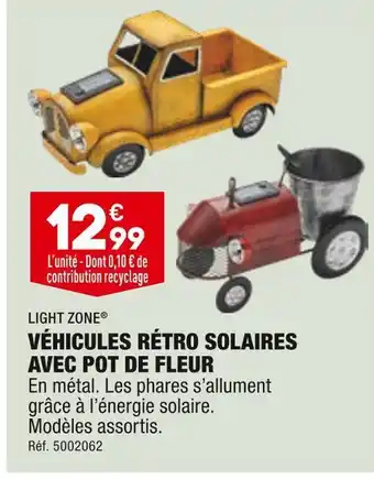 ALDI Light zone véhicules rétro solaires avec pot de fleur offre
