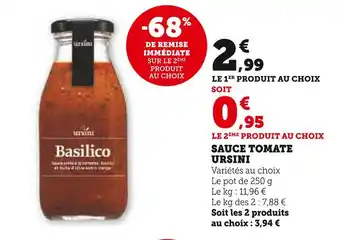 U Express Ursini sauce tomate offre