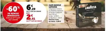U Express Lavazza cafe moulu offre