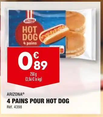 ALDI Arizona 4 pains pour hot dog offre