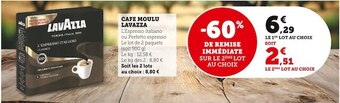 Super U Lavazza cafe moulu offre