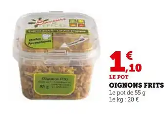 Super U Oignons frits offre