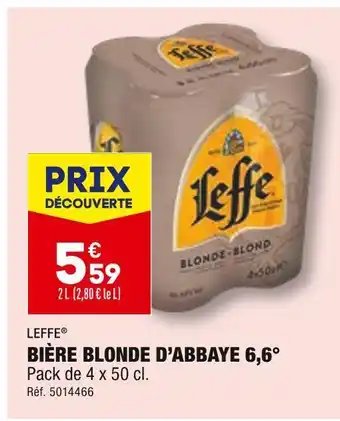 ALDI Leffe bière blonde d’abbaye 6,6° offre