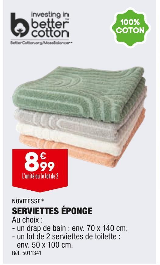 Promo Novitesse® serviettes éponge chez ALDI