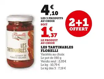 Super U Florelli les tartinables offre