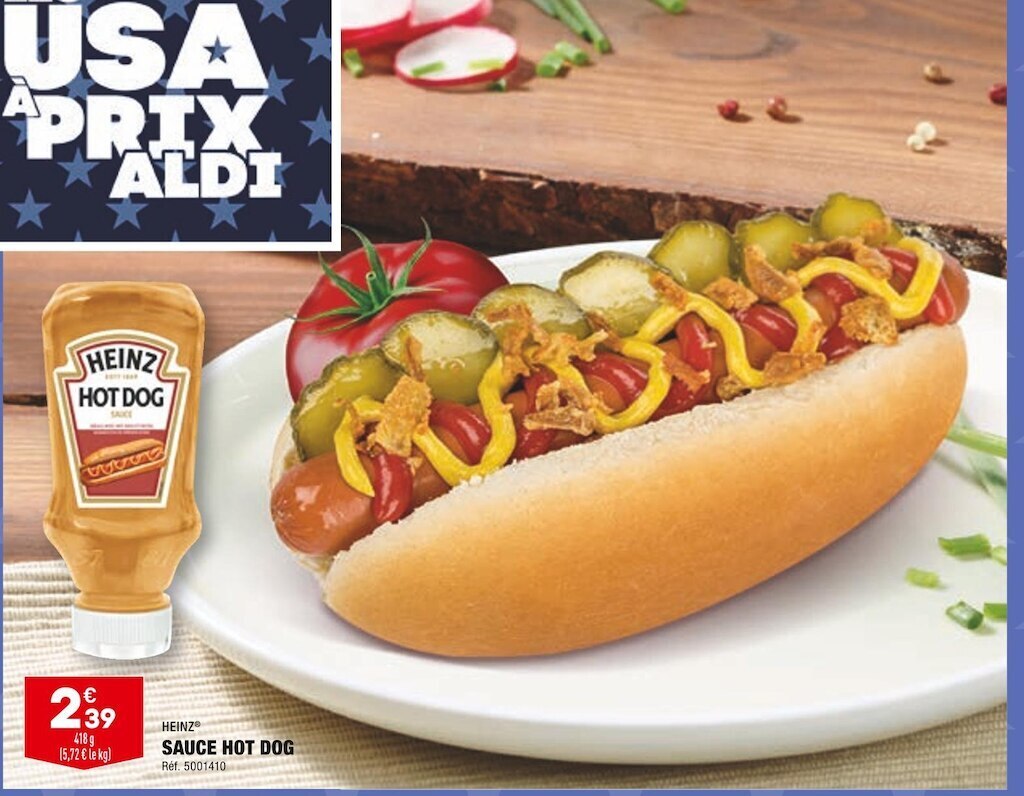 Promo Heinz sauce hot dog chez ALDI