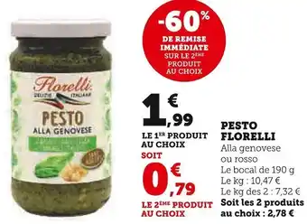 Super U Florelli pesto offre