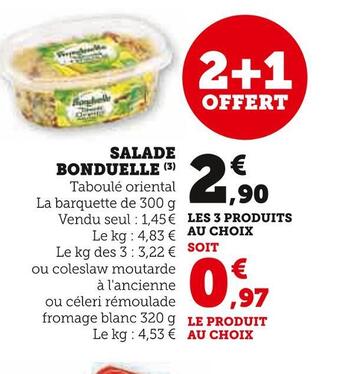 U Express Bonduelle salade offre
