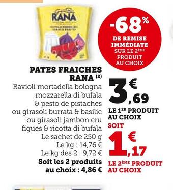 U Express Rana pates fraiches offre