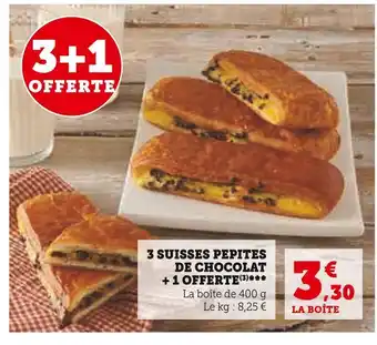 U Express 3 suisses pepites de chocolat offre