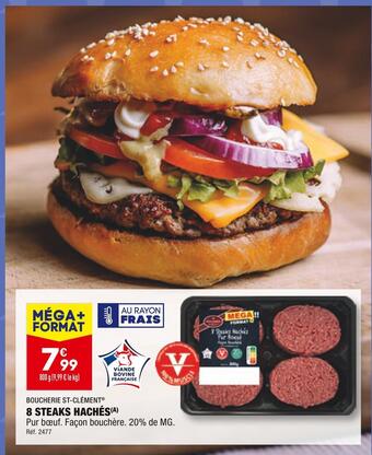 ALDI Boucherie st-clément 8 steaks hachés offre