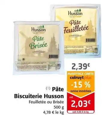 Colruyt Biscuiterie husson pâte offre