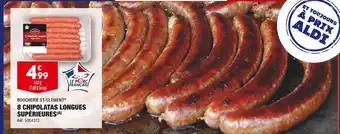 ALDI Boucherie st-clémen 8 chipolatas longues supérieures offre