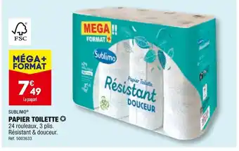 ALDI Sublimo papier toilette offre