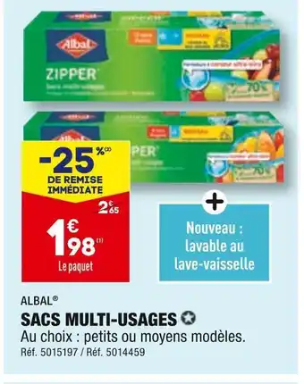 ALDI Albal sacs multi-usages offre