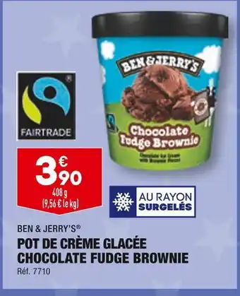 ALDI Ben & jerry’s pot de crème glacée chocolate fudge brownie offre
