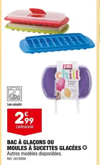 ALDI Bac à glaçons ou moules à sucettes glacées offre