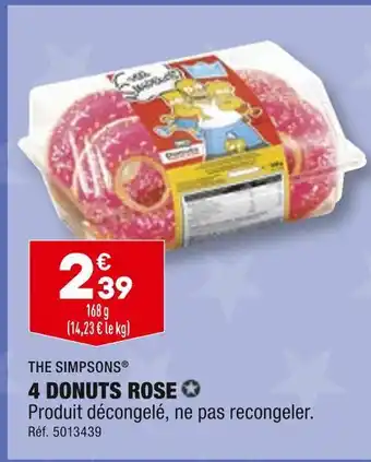 ALDI The simpsons 4 donuts rose offre