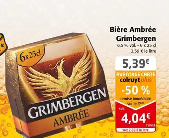 Colruyt Grimbergen bière ambrée offre