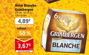 Colruyt Grimbergen bière blanche offre