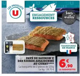 U Express Pavé de saumon u des fjords assaisonné au curry offre