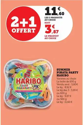 Super U Summer pinata party haribo offre