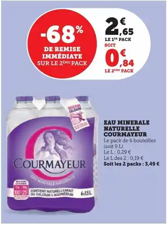 Super U Eau minerale naturelle courmayeur offre