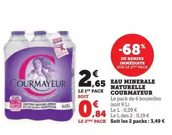 U Express Eau minerale naturelle courmayeur offre