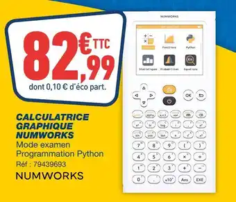 Bureau Vallée Numworks calculatrice graphique offre