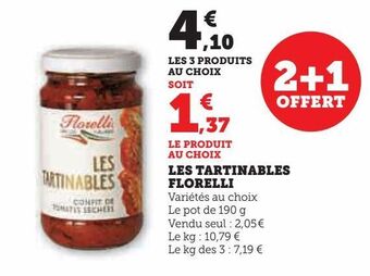 Super U Les tartinables florelli offre