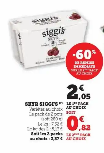 Super U Skyr siggi's offre