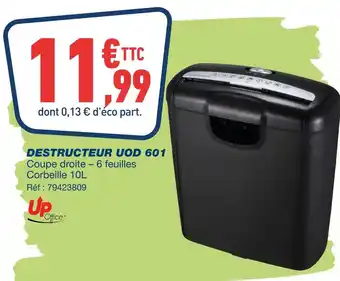 Bureau Vallée Up-office destructeur uod 601 offre