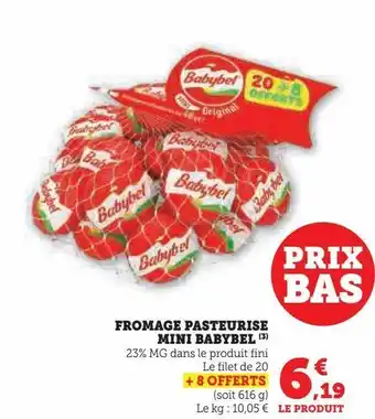 Hyper U Fromage pasteurise mini babybel offre
