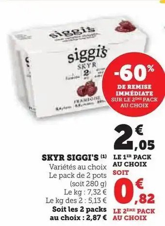 Hyper U Skyr siggi's offre