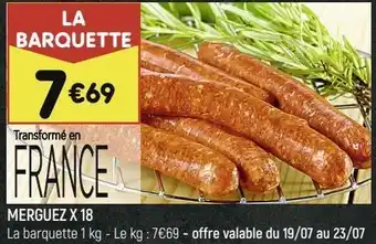 Leader Price Merguez x18 offre