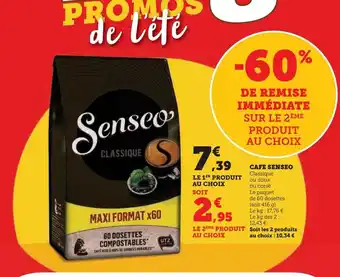 Hyper U Cafe senseo offre