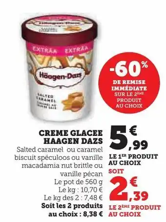 Hyper U Creme glacee haagen dazs offre