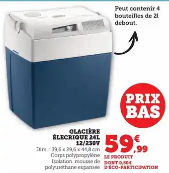 Hyper U Glacière électrique 12/230v offre
