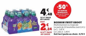 Hyper U Boisson fruit shoot offre