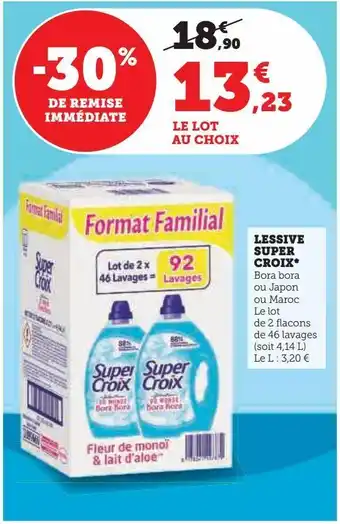 Hyper U Lessive super croix offre