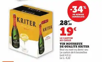 Vin mousseux de qualite kriter