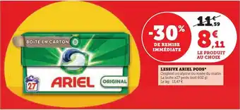 Hyper U Lessive ariel pods offre