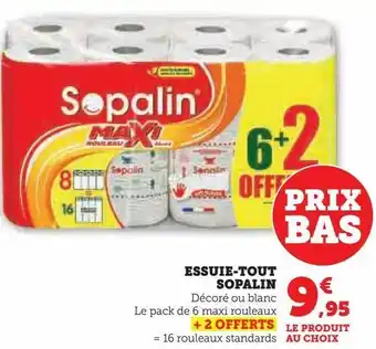Hyper U Essuie-tout sopalin offre