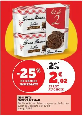 Hyper U Biscuits bonne maman offre