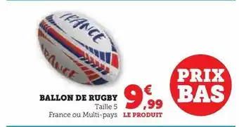 Hyper U Ballon de rugby offre