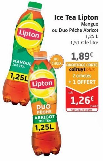 Colruyt Ice tea lipton offre