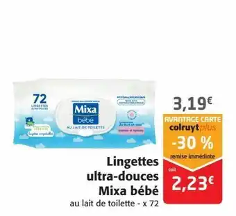 Lingettes ultra-douces mixa bébé